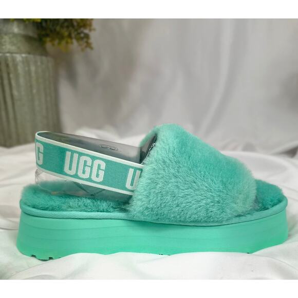 Ugg Disco Slide Platform Back Strap Boho Retro Mint Green 8 - Picture 12 of 16